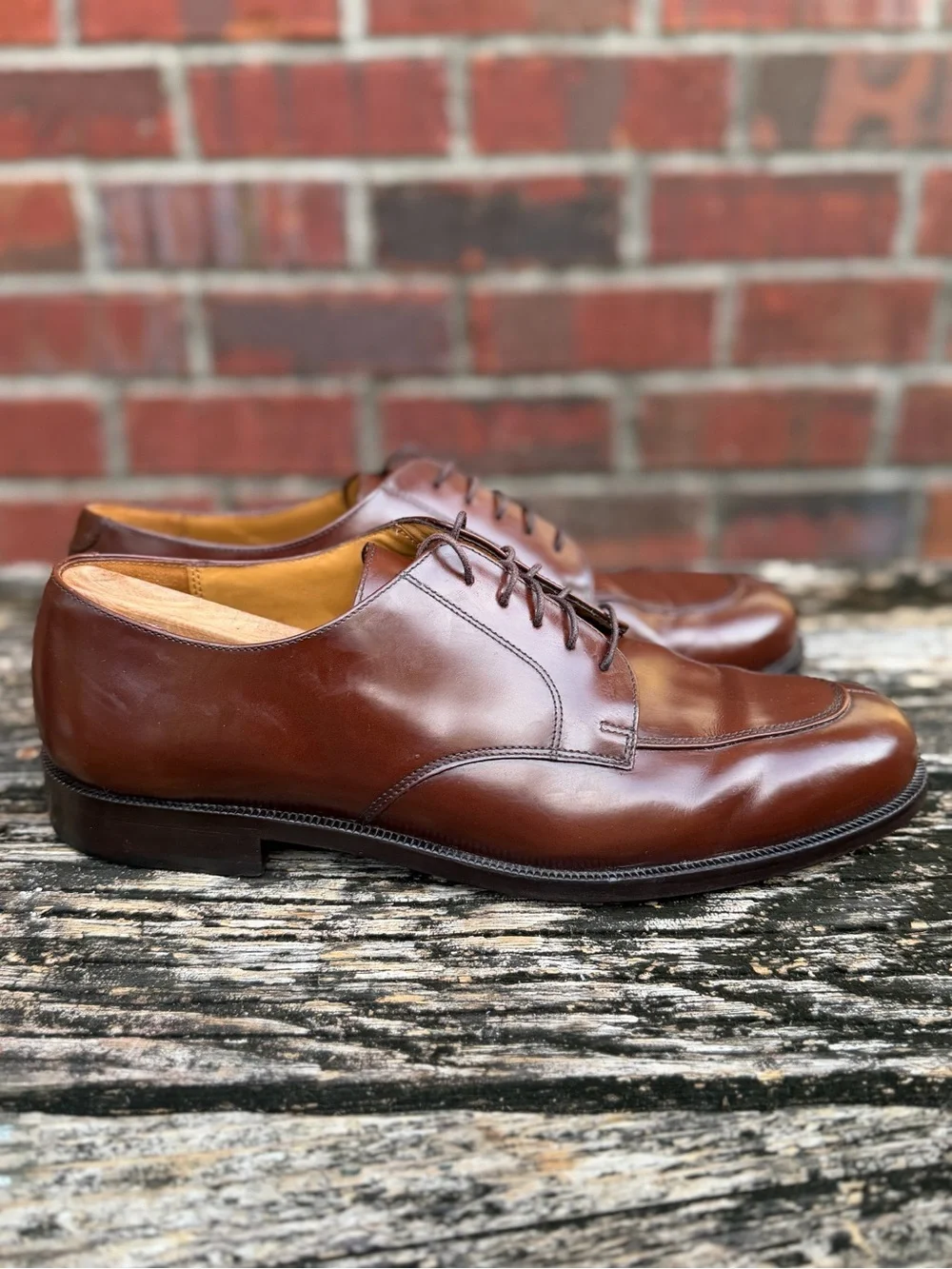 Cole Haan Calhoun Men’s Sz 11 Mahogany Leather Split Toe Oxford Dress Shoes P4
